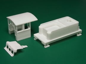 Parts for 2-8-0 conversion A (cab,pilot,tender) in White Processed Versatile Plastic