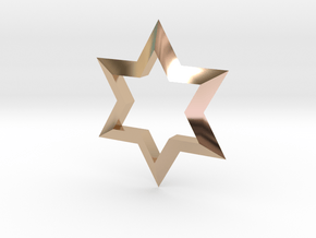 Star in 14k Rose Gold Plated Brass