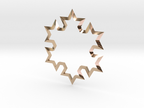 SnowFlake in 14k Rose Gold Plated Brass