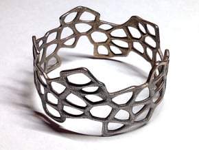 Cells Bracelet (67mm) in Polished Bronzed Silver Steel