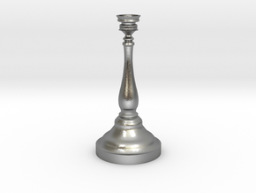 Tiny Birthday Candle Candlestick in Natural Silver