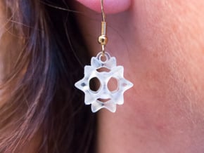 Sectik Star Earrings in White Natural Versatile Plastic