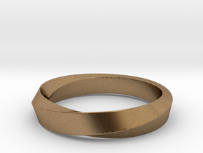 Mobius Narrow Ring I (Size 6) in Natural Brass