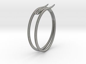  b. "Life of a worm" Part 2 - "Soil mates" bracele in Natural Silver: Medium