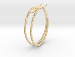  b. "Life of a worm" Part 2 - "Soil mates" bracele in 14K Yellow Gold: Medium