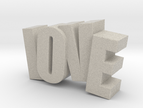 LOVE in motion in Natural Sandstone