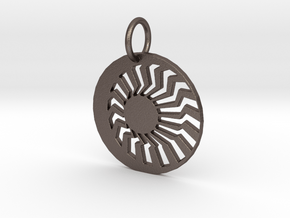 Creator Keychain in Polished Bronzed Silver Steel