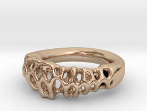 Voronoi Ring  in 14k Rose Gold Plated Brass