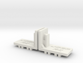 Mini-Z Lateral Body Mount for R8 & 458 in White Natural Versatile Plastic