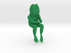 Ultra rare smug meme frog in Green Processed Versatile Plastic