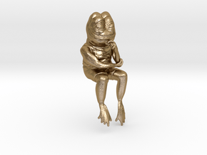 Ultra rare smug meme frog in Polished Gold Steel