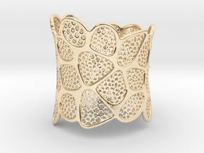 Double Voronoi Bracelet (v2) in 14k Gold Plated Brass