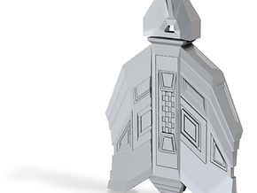 Mayan Architecture Inspired Amulet in 14k White Gold