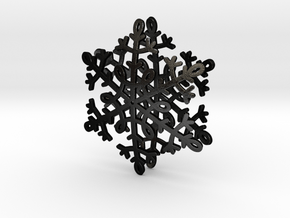 Snowflake Earrings in Matte Black Steel