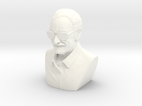 4 Inch Stan Lee Bust in White Processed Versatile Plastic