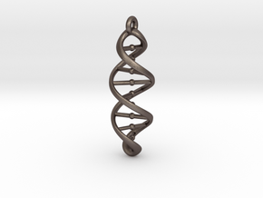 DNA Necklace in Polished Bronzed Silver Steel