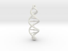 DNA Necklace in White Natural Versatile Plastic