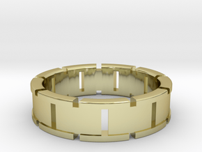 Ø0.764/Ø19.41 mm Back To The Future Ring in 18k Gold Plated Brass