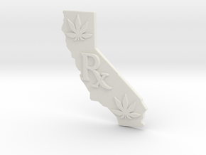 CALIFORNIA  Rx, Pot Leaves, Medical Marijuana, 420 in White Natural Versatile Plastic