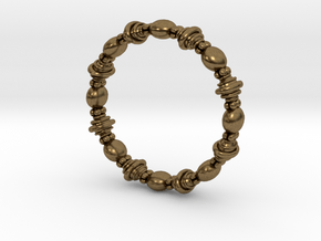 Octuple Dinner Napkin Ring in Natural Bronze