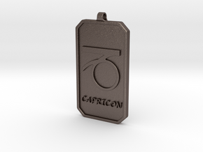 Zodiac Dogtag/KeyChain-CAPRICON in Polished Bronzed Silver Steel