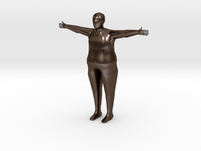 Scaled Reference Model (Average Human Male) in Polished Bronze Steel