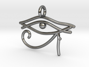 Eye of Ra in Fine Detail Polished Silver