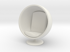 1/32 Girl sitting Egg Chair Part of Chair 001 in White Natural Versatile Plastic