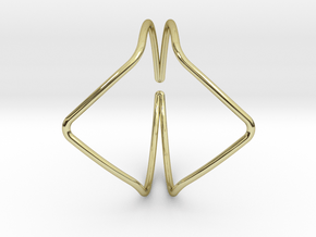 YOUNIVERSAL YY Bracelet d=65mm C-profile in 18k Gold Plated Brass