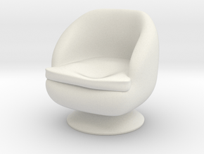 1/32 Girl sitting Chair Part of Chair 013 in White Natural Versatile Plastic