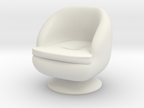 1/32 Girl sitting Chair Part of Chair 014 in White Natural Versatile Plastic