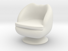 1/32 Girl sitting Chair Part of Chair 016 in White Natural Versatile Plastic