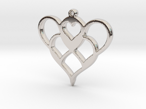 heartheart in Rhodium Plated Brass