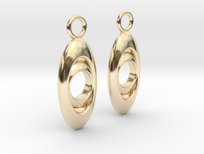 Drop earrings in 14k Gold Plated Brass