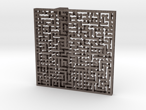Maze Buckle (ready to use) in Polished Bronzed Silver Steel