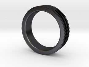 Ø0.687 inch/Ø17.45 mm Prisma Ring in Polished and Bronzed Black Steel