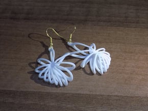 Nova Earrings in White Natural Versatile Plastic
