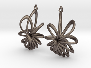 Nova Earrings in Polished Bronzed Silver Steel