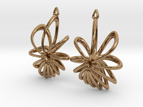 Nova Earrings in Polished Brass