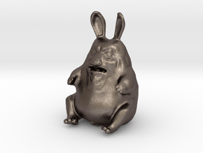 Evil Rabbit  3.4Cm in Polished Bronzed Silver Steel