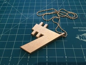 Credit Pendant in Polished Gold Steel