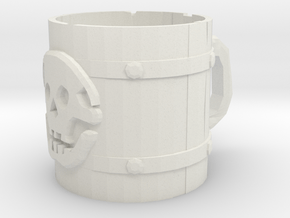 Liar's Dice skull mug in White Natural Versatile Plastic