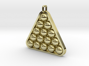 Snooker / Pool Ball Pendant in 18k Gold Plated Brass