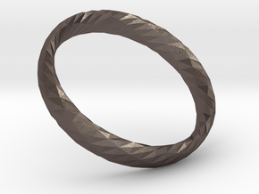 Twistium - Bracelet P=180mm h15 Color in Polished Bronzed Silver Steel