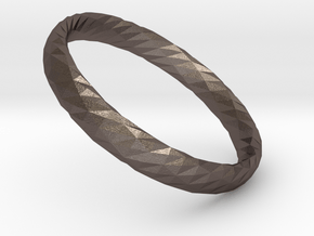 Twistium - Bracelet P=220mm h15 Color in Polished Bronzed Silver Steel