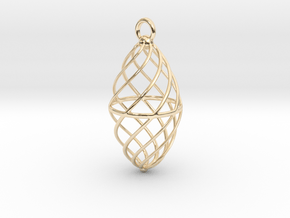 Twisted Cage in 14k Gold Plated Brass