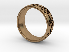 Wedding Ring Model A Ø0.669 inch/Ø17mm in Natural Brass