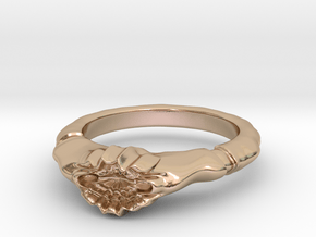 Eldritch Corruption Ring Size 10 in 14k Rose Gold Plated Brass