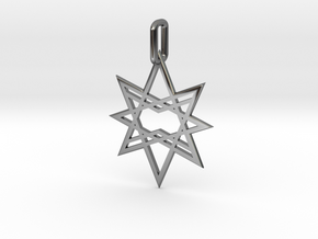 Double Octagon Star Pendant in Fine Detail Polished Silver