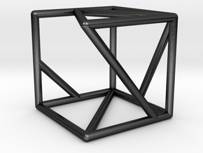 Tessellate Cube — DATA IN EXILE in Polished and Bronzed Black Steel